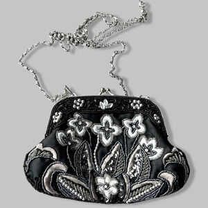 Handmade Beaded Evening Chain Strap Clutch Crossbody  Bag